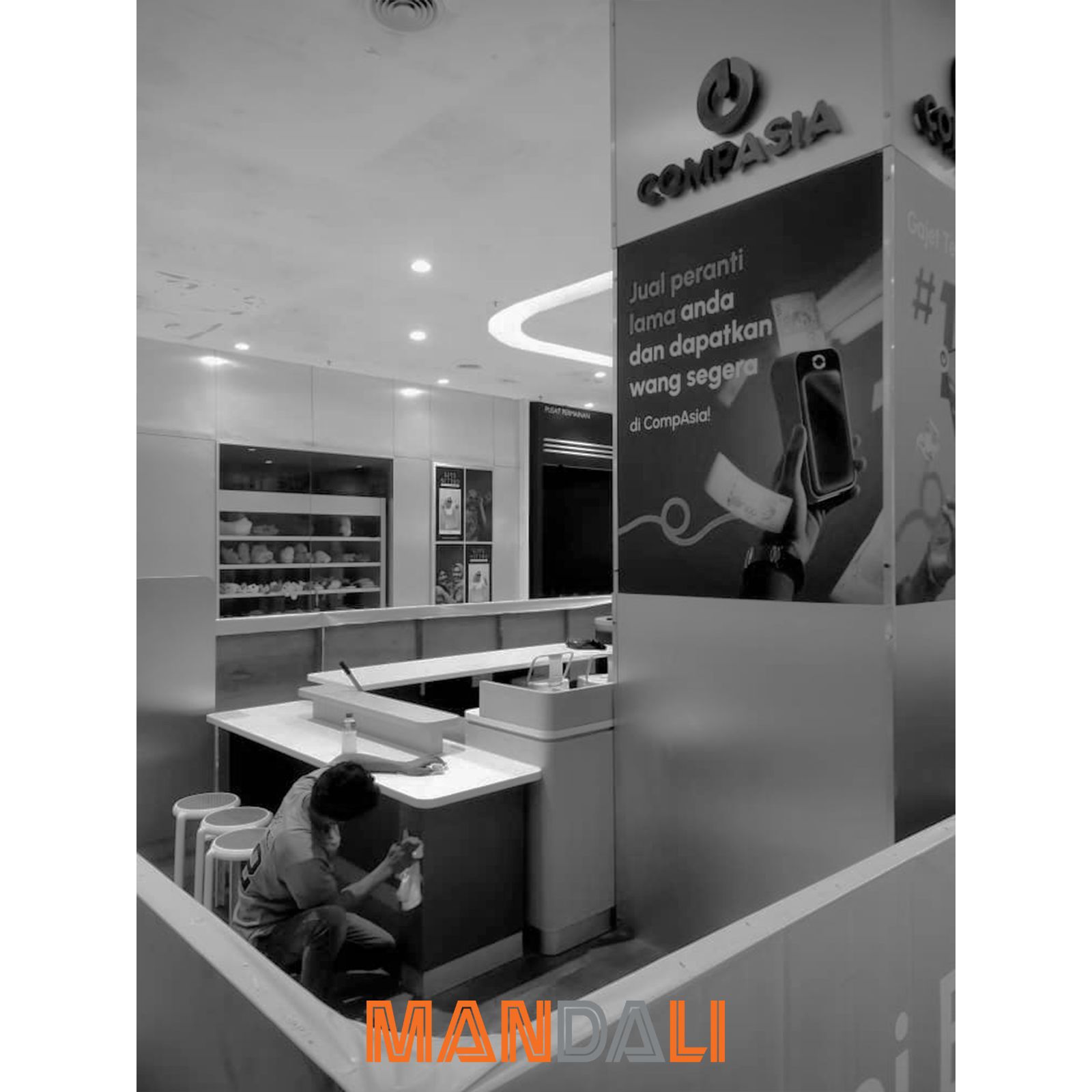 Installation Progress - CompAsia Kiosk @ KTCC Mall, Kuala Terengganu | Commercial Design | Renovation in Selangor
