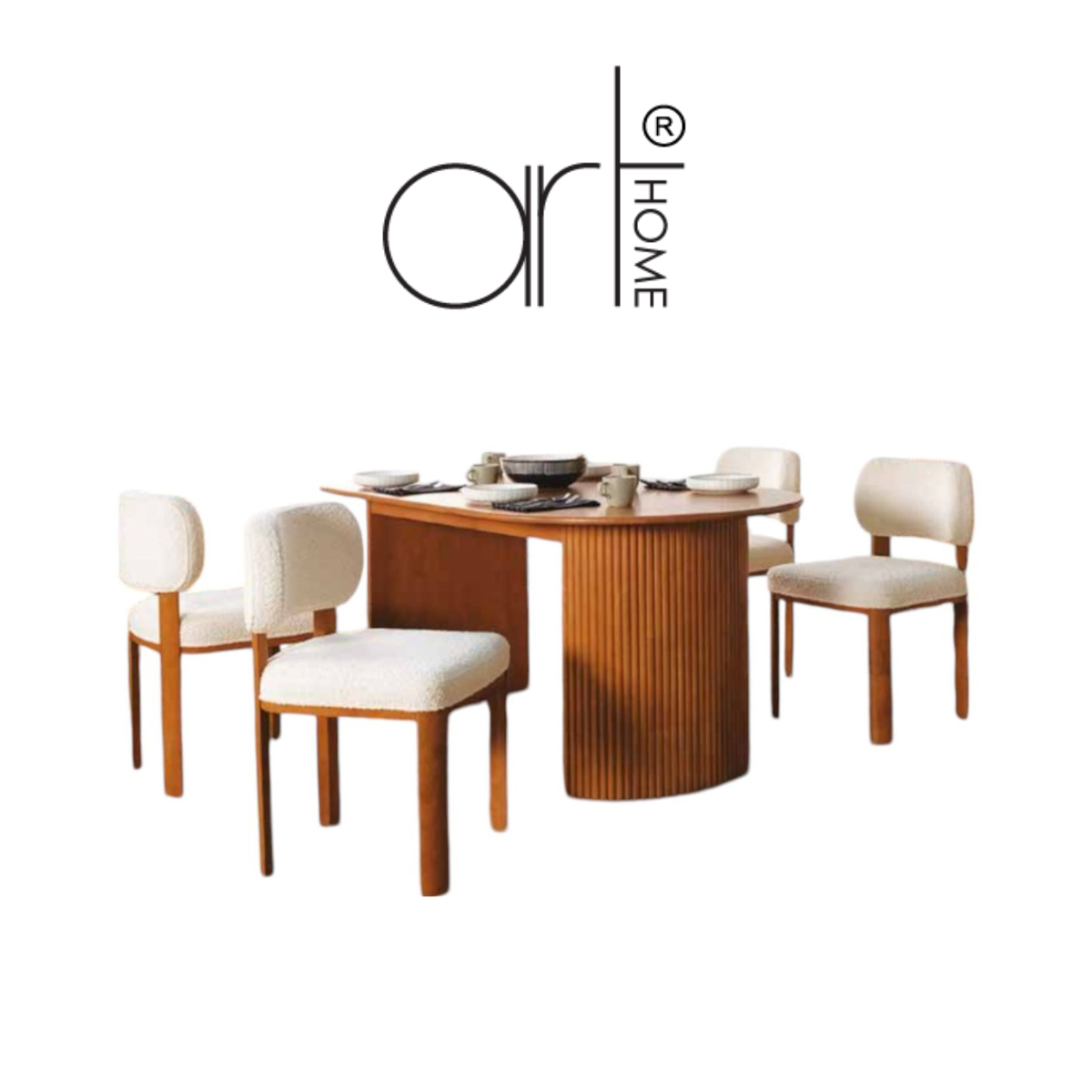 RUDY 1800 DINING TABLE + RAILEY DINING CHAIR