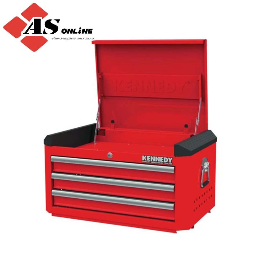 KENNEDY Tool Chest, Industrial Range, Red, Steel, 3-Drawers, 375 x 706 x 461mm, 245kg Capacity / Model: KEN5942040K