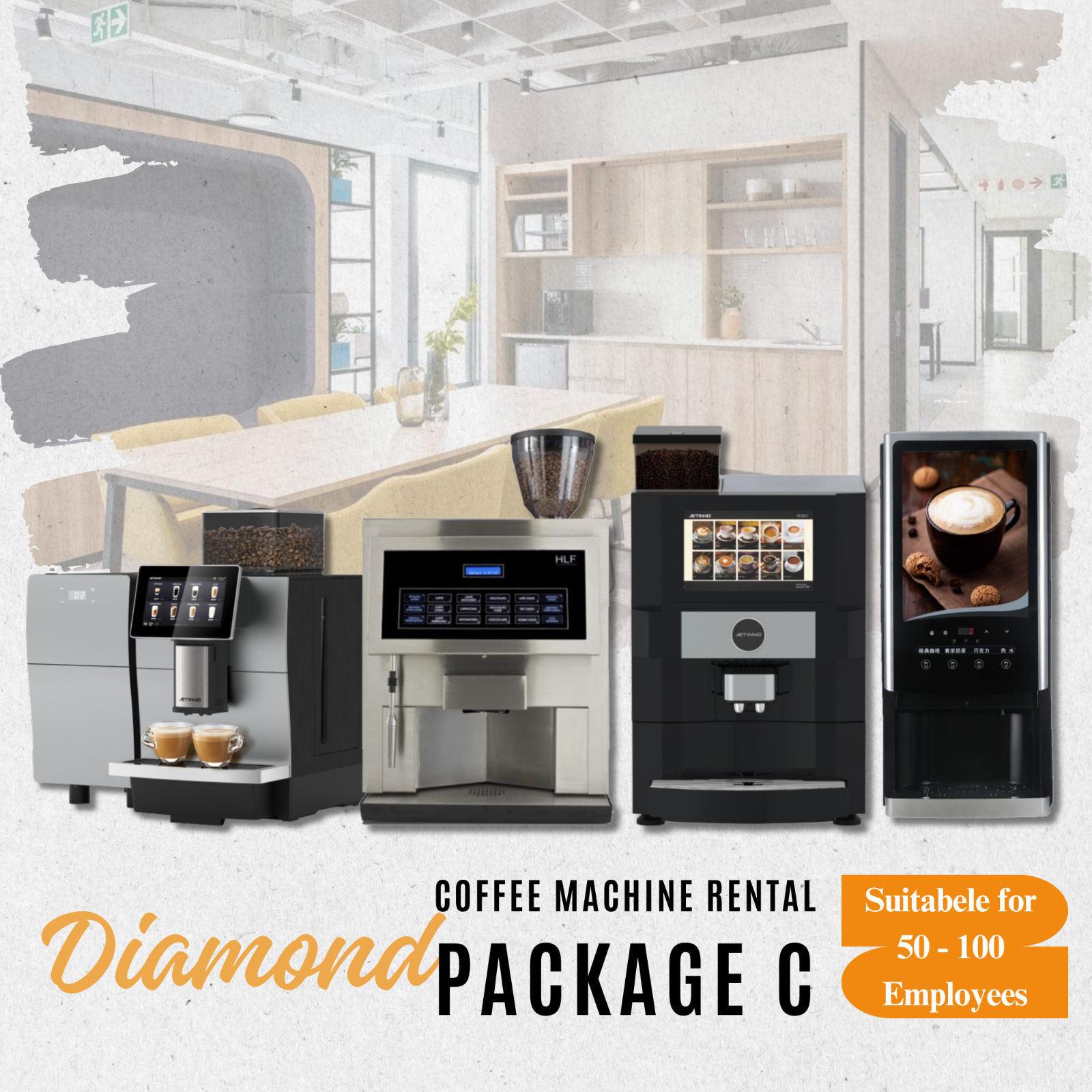 Coffee Machine Rental for office 50 -100 Employees