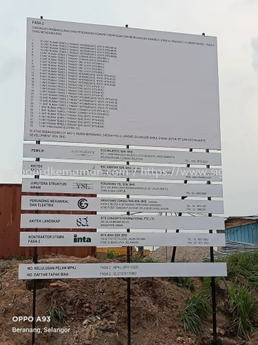 JKR CONSTRUCTION PROJECT SIGNBOARD SIGNAGE AT PAKA TERENGGANU MALAYSIA