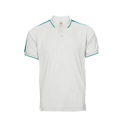 Unisex CVC Cotton Tipped Collar & Cuff Short Sleeve Polo Shirt (with shoulder striped) HC 22