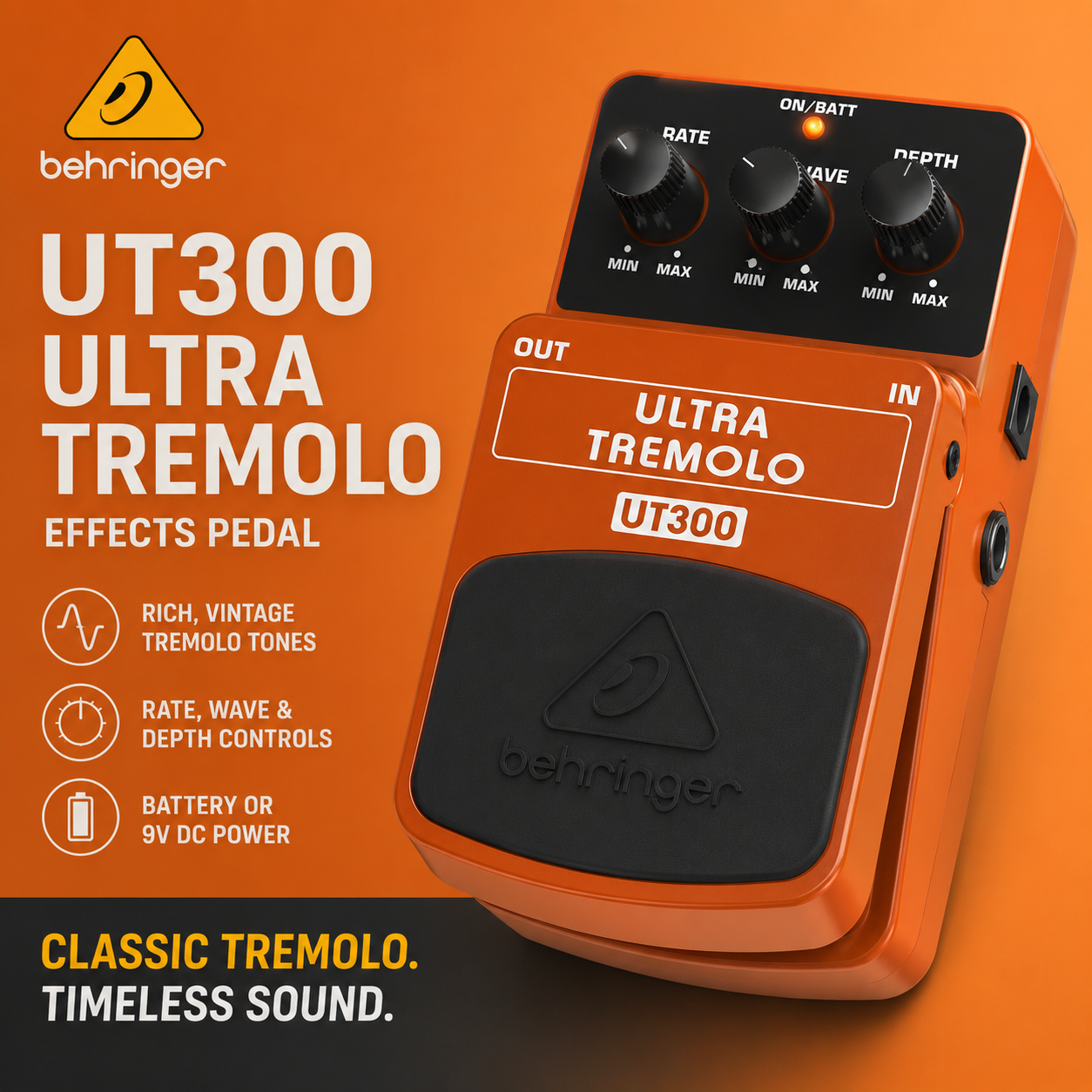 Behringer UT300 Ultra Tremolo Effects Pedal