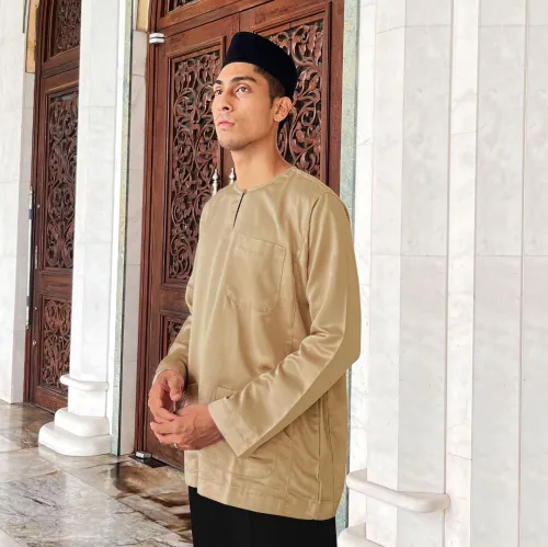 Baju Melayu Teluk Belanga Baju Sahaja (TB) Light Gold