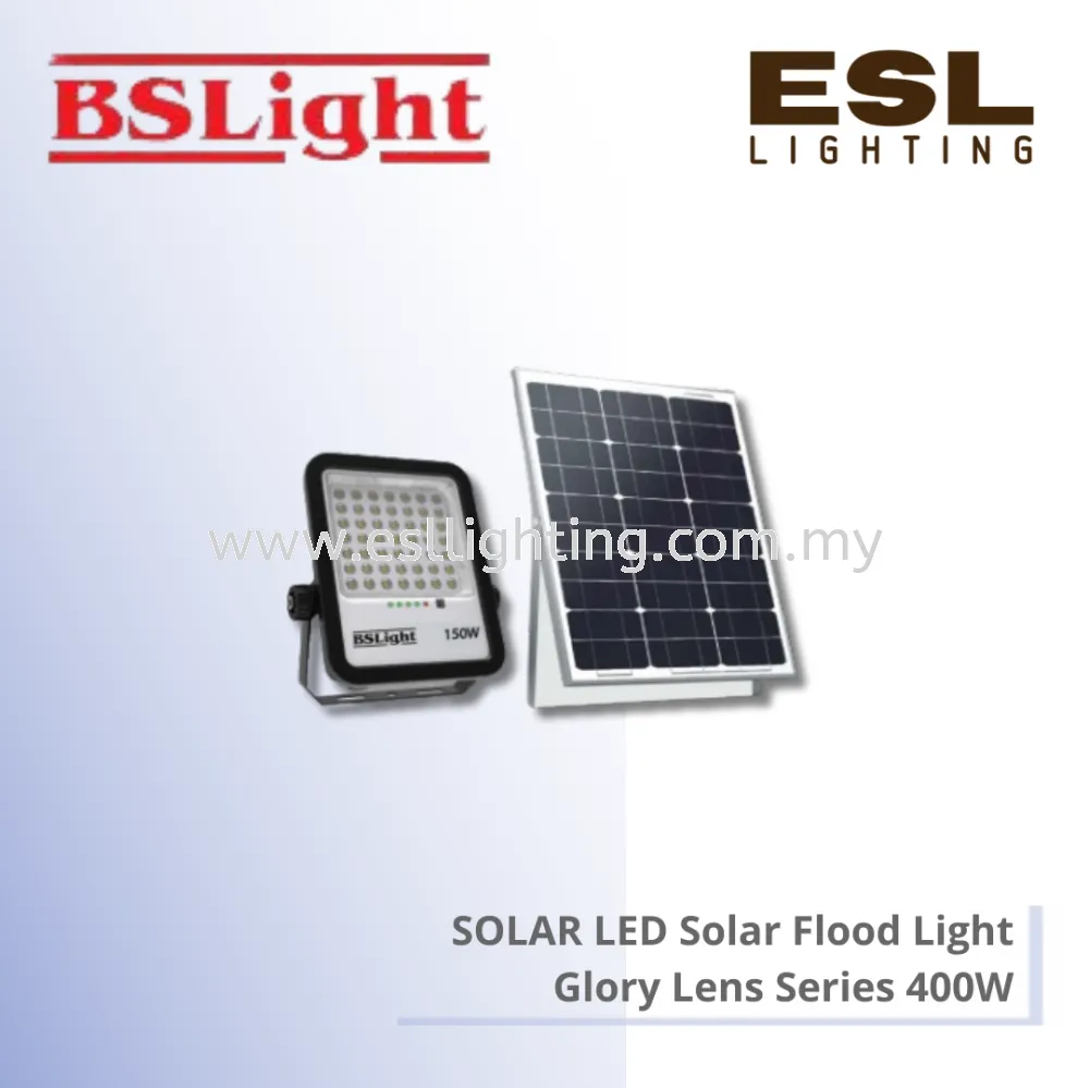 BSLIGHT LED Solar Flood Light Glory Lens Series - 400W - BSSLFL-1400 [SIRIM]