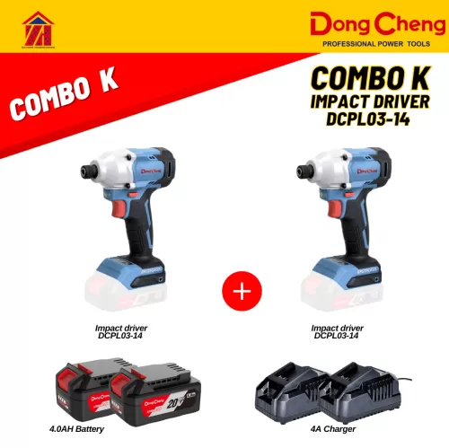 DongCheng 20V Combo K 20V Cordless Impact Driver x2 (DCPL03-14)