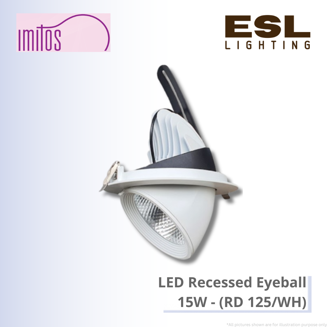 IMITOS LED Recessed Eyeball 15W - RD 125/WH