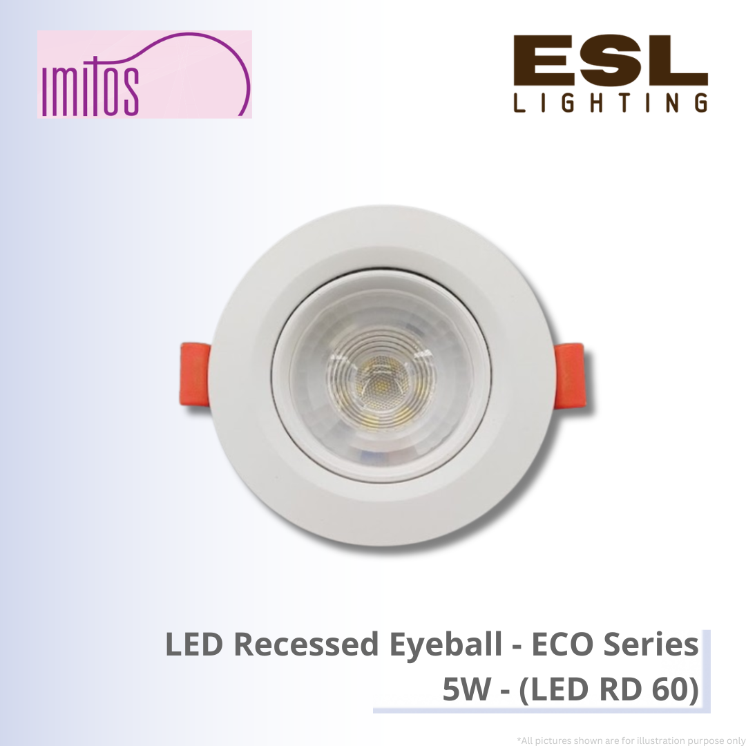 IMITOS LED Recessed Eyeball (ECO Series) 5W - LED RD 60