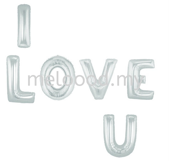 Foil Balloon/I LOVE YOU/Silver - 2330 1272