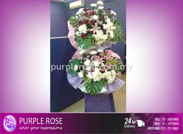 Condolence Sympathy Stand37(SGD120)  Sympathy Johor Bahru (JB), Malaysia, Singapore Supply, Supplier, Delivery | Purple Rose Florist & Gifts