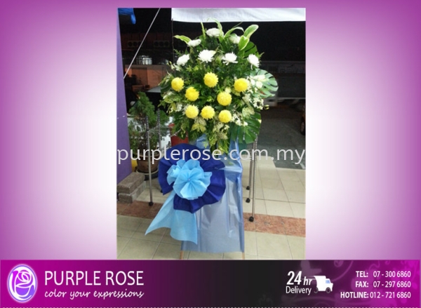 Condolence Sympathy Stand43(SGD60)  Sympathy Johor Bahru (JB), Malaysia, Singapore Supply, Supplier, Delivery | Purple Rose Florist & Gifts