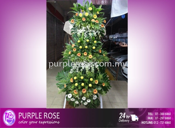 Condolence Sympathy Stand42(SGD200)  Sympathy Johor Bahru (JB), Malaysia, Singapore Supply, Supplier, Delivery | Purple Rose Florist & Gifts