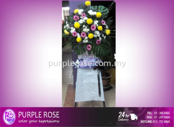 Condolence Sympathy Stand52 (SGD60)  Sympathy Johor Bahru (JB), Malaysia, Singapore Supply, Supplier, Delivery | Purple Rose Florist & Gifts