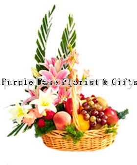 Flowers Fruits26-SGD80 Flowers Fruits Johor Bahru (JB), Malaysia, Singapore Supply, Supplier, Delivery | Purple Rose Florist & Gifts