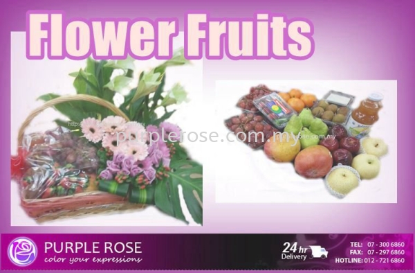 Flowers Fruits27-SGD160 Flowers Fruits Johor Bahru (JB), Malaysia, Singapore Supply, Supplier, Delivery | Purple Rose Florist & Gifts