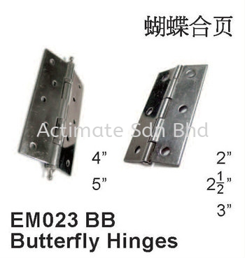 Butterfly Hinges Part Stainless Steel Accessories Malaysia, Puchong, Selangor. Suppliers, Supplies, Supplier, Supply, Manufacturer | Actimate Sdn Bhd