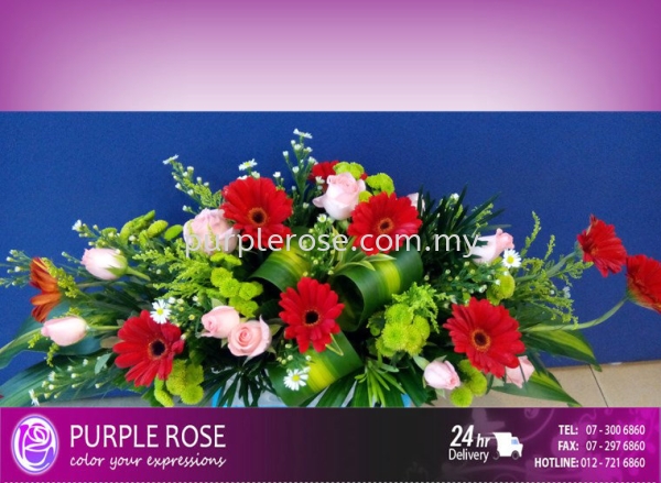 Table Arrangement Set 01(SGD60) Table Arrangement Johor Bahru (JB), Malaysia, Singapore Supply, Supplier, Delivery | Purple Rose Florist & Gifts