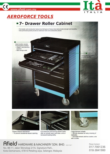 ita_7-drawer roller cabinet1 Tools Carts / Tools Cabinet Malaysia, Petaling Jaya (PJ), Selangor. Supplier, Suppliers, Supply, Supplies | Afield Hardware & Machinery Sdn Bhd