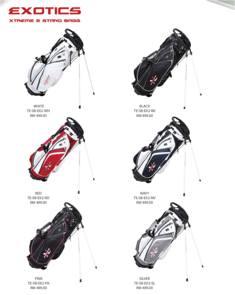 TourEdge Exotics Xtreme 2 Stand Bags