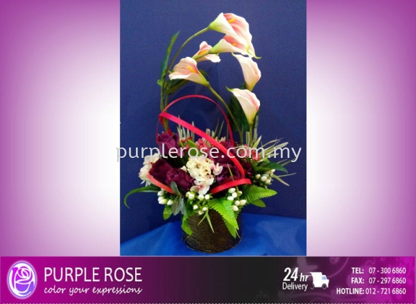 Vase Arrangement Set 62(SGD76) Vase Arrangement Johor Bahru (JB), Malaysia, Singapore Supply, Supplier, Delivery | Purple Rose Florist & Gifts