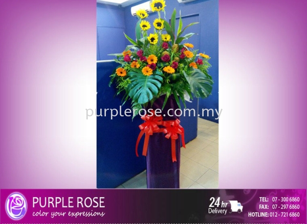 Grand Opening Stand-60 (SGD100) Opening Ceremony Johor Bahru (JB), Malaysia, Singapore Supply, Supplier, Delivery | Purple Rose Florist & Gifts