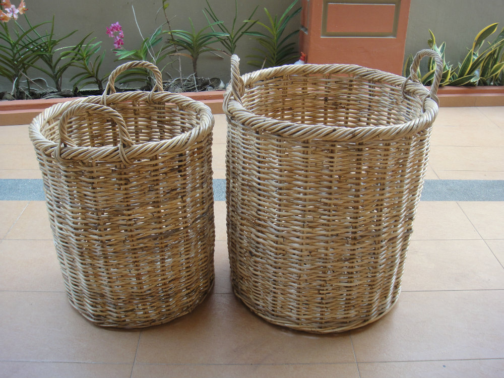 BAS 097 - RATTAN CORE BASKET S/2