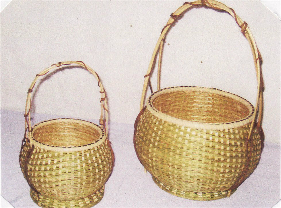 BAS 008 - BAMBOO BASKET WITH HANDLE S3