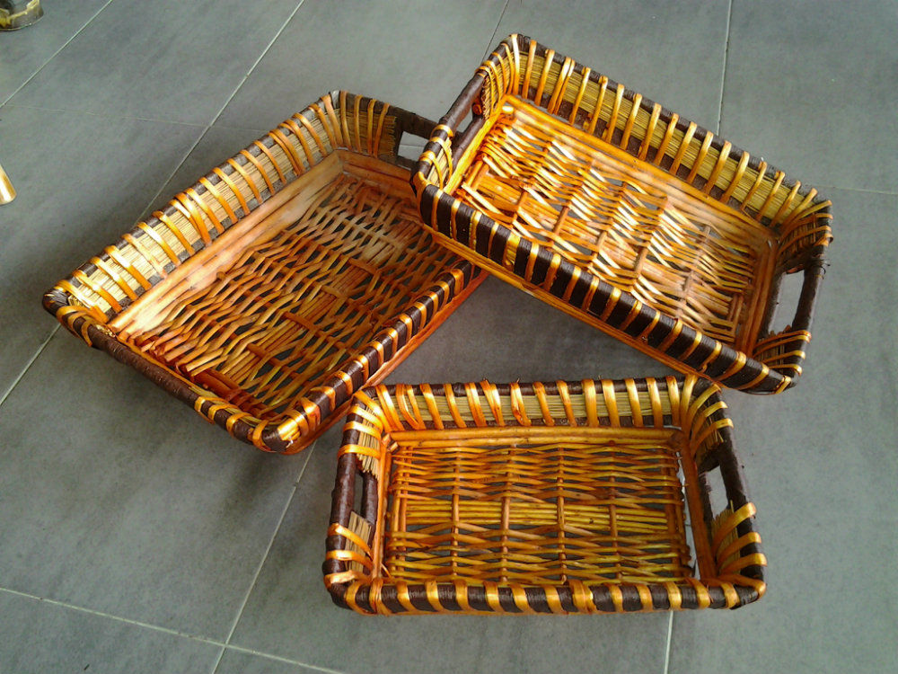 BAS 130 - RECTANGULAR WICKER FRUIT BASKET