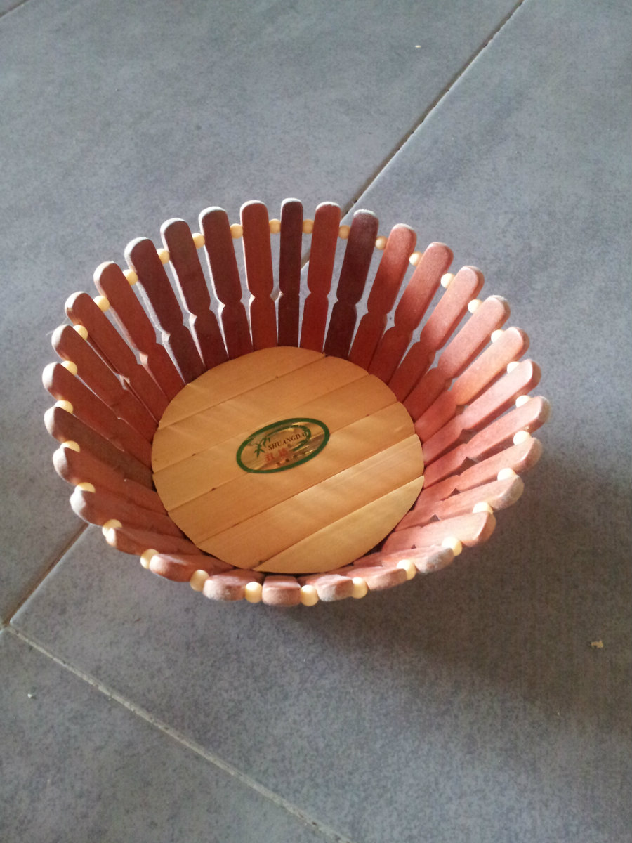 BAS 132 - 7" BAMBOO BOWL ( BROWN )