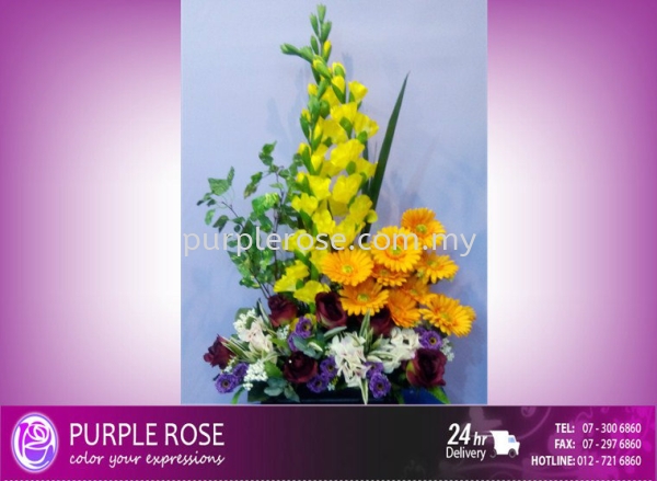 Vase Arrangement Set 83(SGD80) Vase Arrangement Johor Bahru (JB), Malaysia, Singapore Supply, Supplier, Delivery | Purple Rose Florist & Gifts