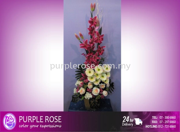 Vase Arrangement Set 87(SGD88) Vase Arrangement Johor Bahru (JB), Malaysia, Singapore Supply, Supplier, Delivery | Purple Rose Florist & Gifts