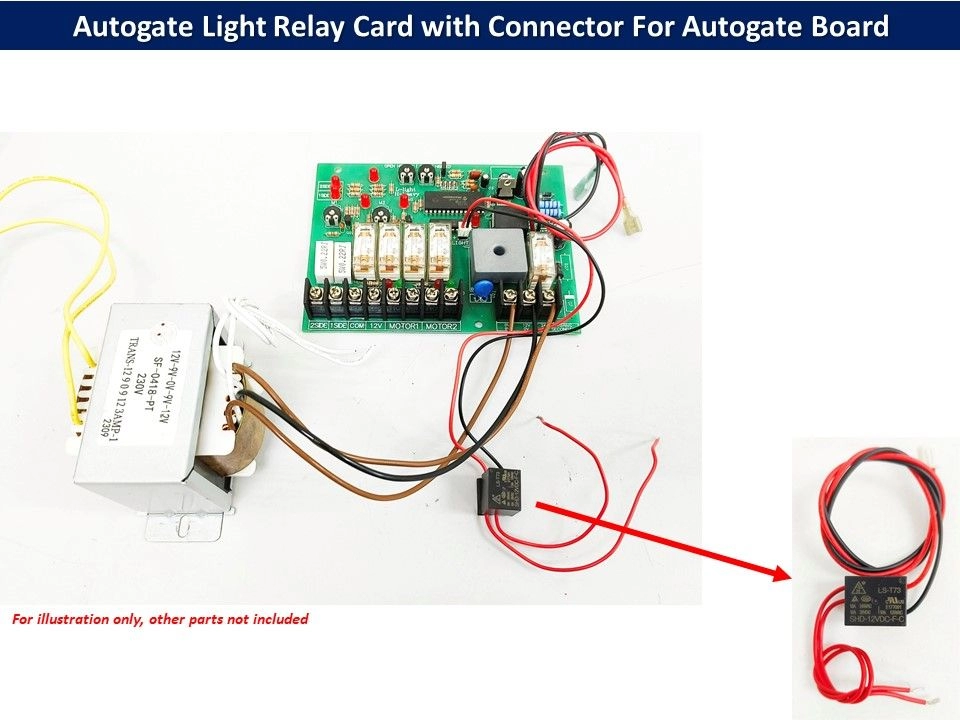 Autogate Light Relay Card with Connector For Autogate Board