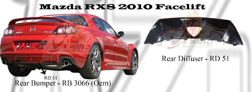 Mazda RX8 2010 Facelift Rear Diffuser Johor Bahru JB Malaysia Body Kits ...