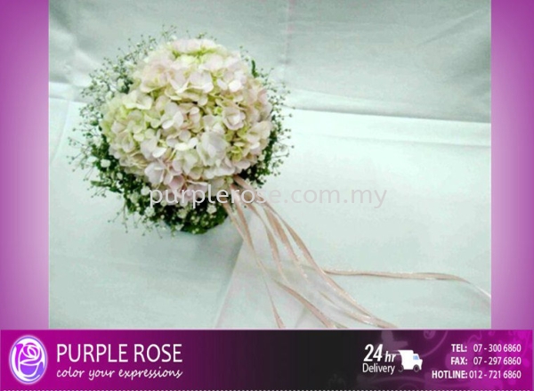 Wedding Bouquet15(SGD40) Wedding/Bridal Bouquet Johor Bahru (JB), Malaysia, Singapore Supply, Supplier, Delivery | Purple Rose Florist & Gifts