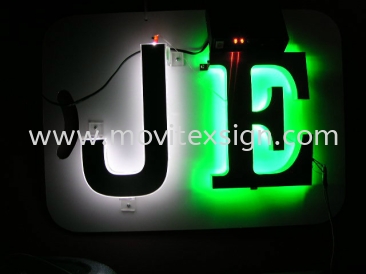 backlite Led effect ''J'' in Arcylic 25mm tickness