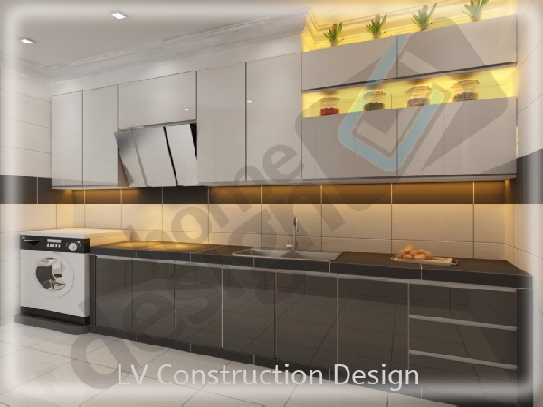  Wet Kitchen Kitchen 3D Design Johor Bahru (JB), Malaysia Design | LV Construction Design Sdn Bhd