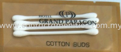 Cotton Bud in Color Plastic Bag w/Logo