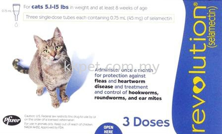 Revolution Cat 3 Doses Revolution Tick And Flea Solution Kuala Lumpur (KL), Malaysia, Selangor, Setapak, Sungai Buloh, Gombak Supplier, Retailer, Supply, Supplies | KK Evrim Sdn Bhd