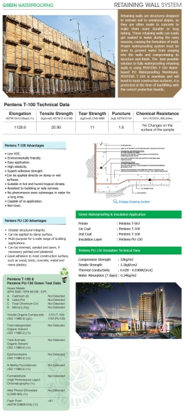 Retaining Wall System Green Waterproofing Pentens Klang, Sungai Buloh, Selangor, Kuala Lumpur (KL), Malaysia. Supplier, Supply, Wholesaler, Rental | Puncak Alam Hardware Sdn Bhd