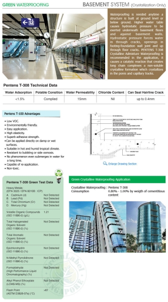 Basement System (C) Waterproofing DIY Pentens Klang, Sungai Buloh, Selangor, Kuala Lumpur (KL), Malaysia. Supplier, Supply, Wholesaler, Rental | Puncak Alam Hardware Sdn Bhd