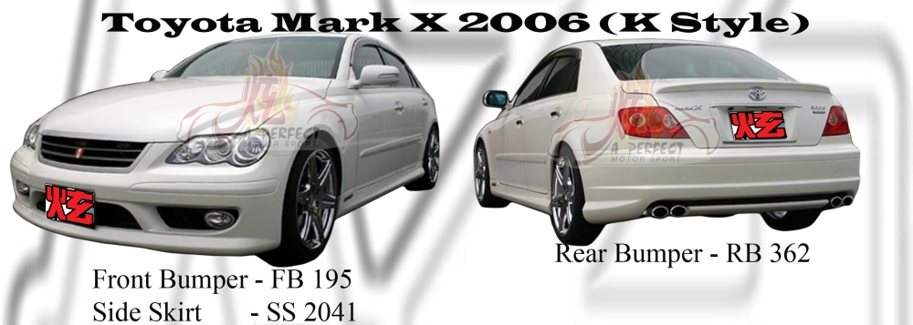 Toyota Mark X 06 K Style Bumperkits Mark X 06 Toyota Body Kits A Perfect Motor Sport