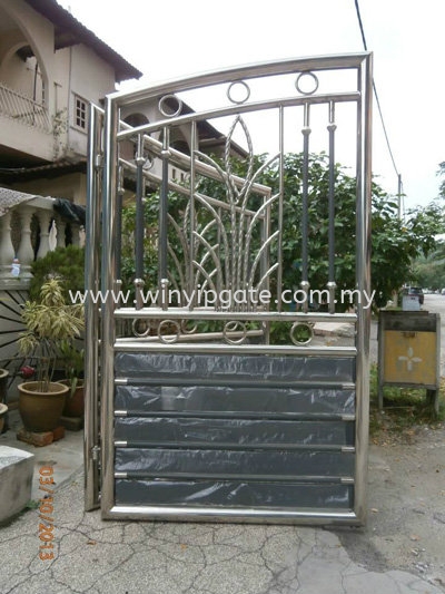 Stainlees Steel Main Gate Stainlees Steel Main Gate Selangor, Malaysia, Balakong, Kuala Lumpur (KL) Service, Supplier, Supply, Installation | Win Yip Gate & Roof Sdn Bhd