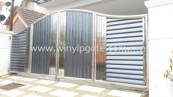 Stainless Steel Folding Gate and Fully Aluminum Plate Stainless Steel Folding Gate and Fully Aluminum Plate Selangor, Malaysia, Balakong, Kuala Lumpur (KL) Service, Supplier, Supply, Installation | Win Yip Gate & Roof Sdn Bhd