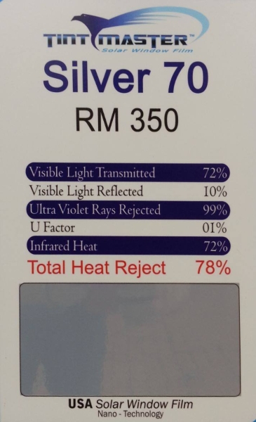 SILVER 70 FRONT WINDSCREEN Setapak, Kuala Lumpur, KL, Selangor, Ampang, Kepong, Subang Jaya, Puchong, Cheras, Malaysia. Installation, Supplier, Specialist, Supply | Tint Master