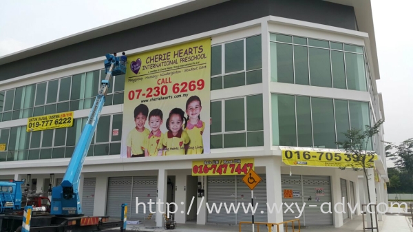Banner Cherie Hearts International Preschool 23' x 24' Backdrop / Banner / Bunting (2) Johor Bahru (JB), Malaysia Advertising, Printing, Signboard,  Design | Xuan Yao Advertising Sdn Bhd