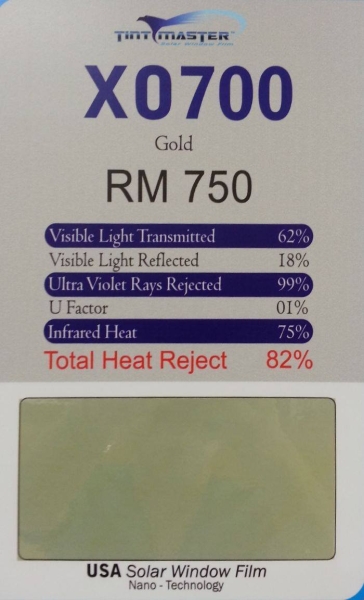 XO-700 GOLD 2 MIL SOLAR FILM Setapak, Kuala Lumpur, KL, Selangor, Ampang, Kepong, Subang Jaya, Puchong, Cheras, Malaysia. Installation, Supplier, Specialist, Supply | Tint Master