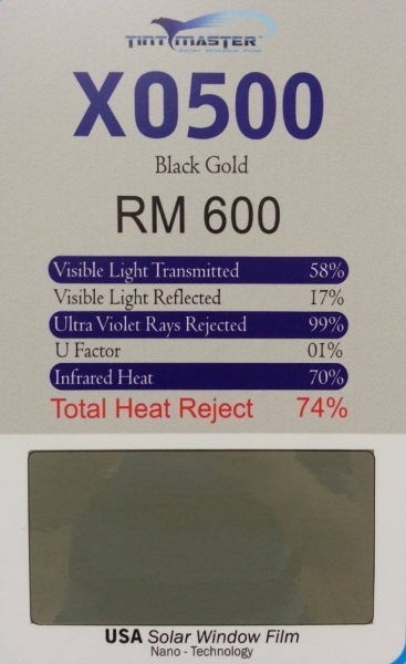 XO-500 BLACK GOLD 2 MIL SOLAR FILM Setapak, Kuala Lumpur, KL, Selangor, Ampang, Kepong, Subang Jaya, Puchong, Cheras, Malaysia. Installation, Supplier, Specialist, Supply | Tint Master