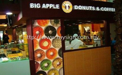 Big Apple Donuts and Coffee Stainless Steel 3D Led Signboard Beranang, Selangor, Kuala Lumpur, KL, Malaysia. Supplier, Manufacturer, Supplies, Supply | My Sign Enterprise Sdn Bhd