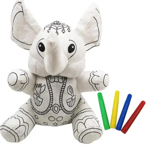 Creative DIY 3D Animals Shape Washable Drawing Toy with Markers