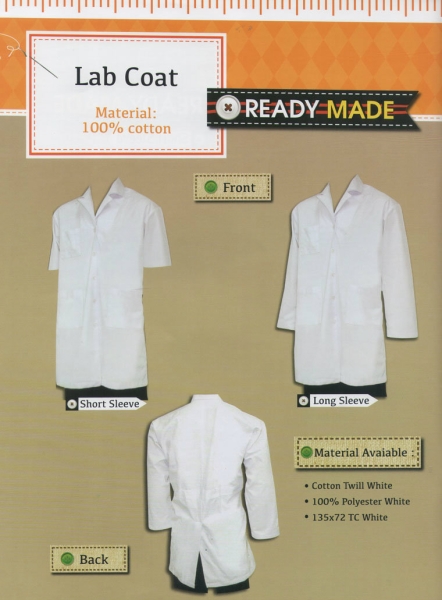 Lab Coat Ready Made Johor Bahru JB Malaysia Uniforms Manufacturer, Design & Supplier | Pan Uniform Manufacturing Sdn Bhd